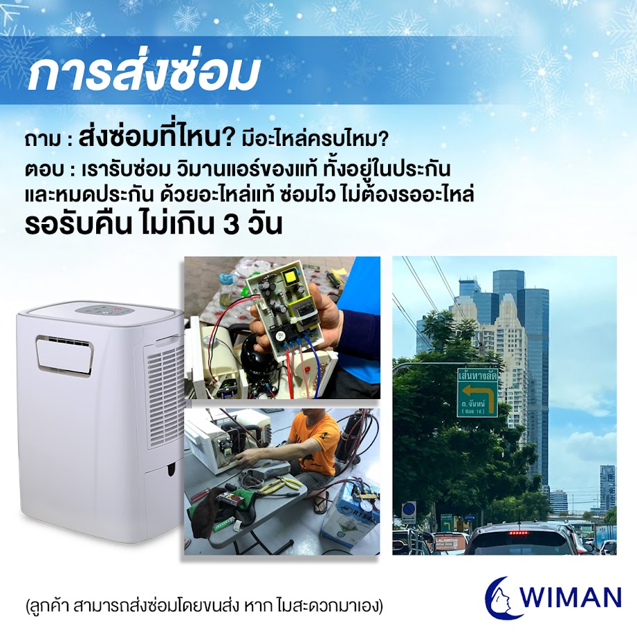 งานซ่อมและอะไหล่ แอร์เคลื่อนที่